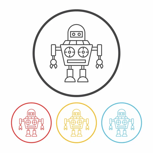 Robot line icon vector illustration — Stock Vector