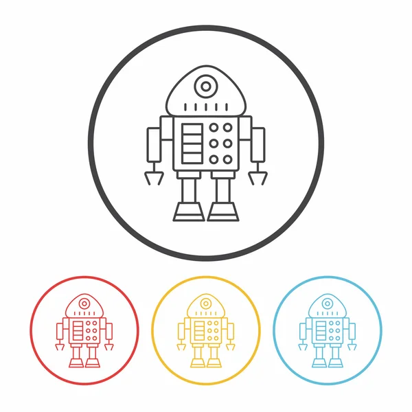 Robot line icon vector illustration — Stock Vector