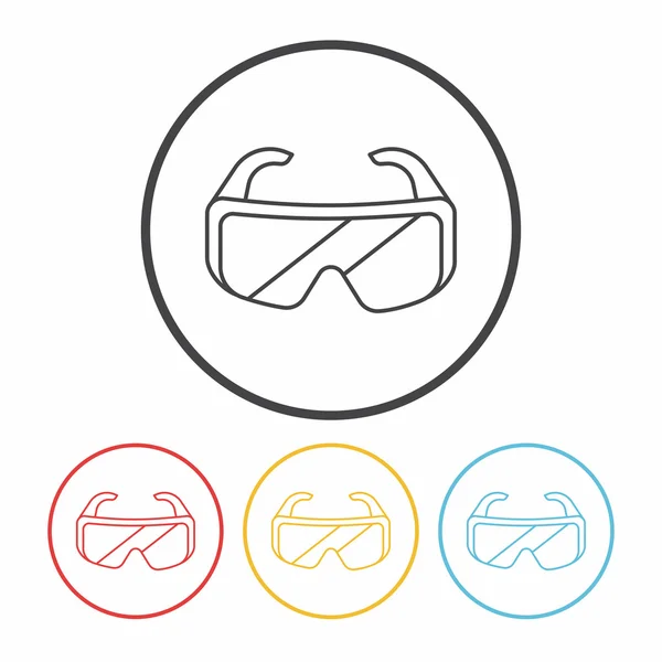 Gafas línea icono vector ilustración — Vector de stock