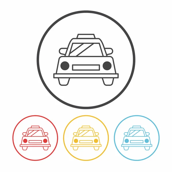 Linea di taxi icona vettoriale illustrazione — Vettoriale Stock