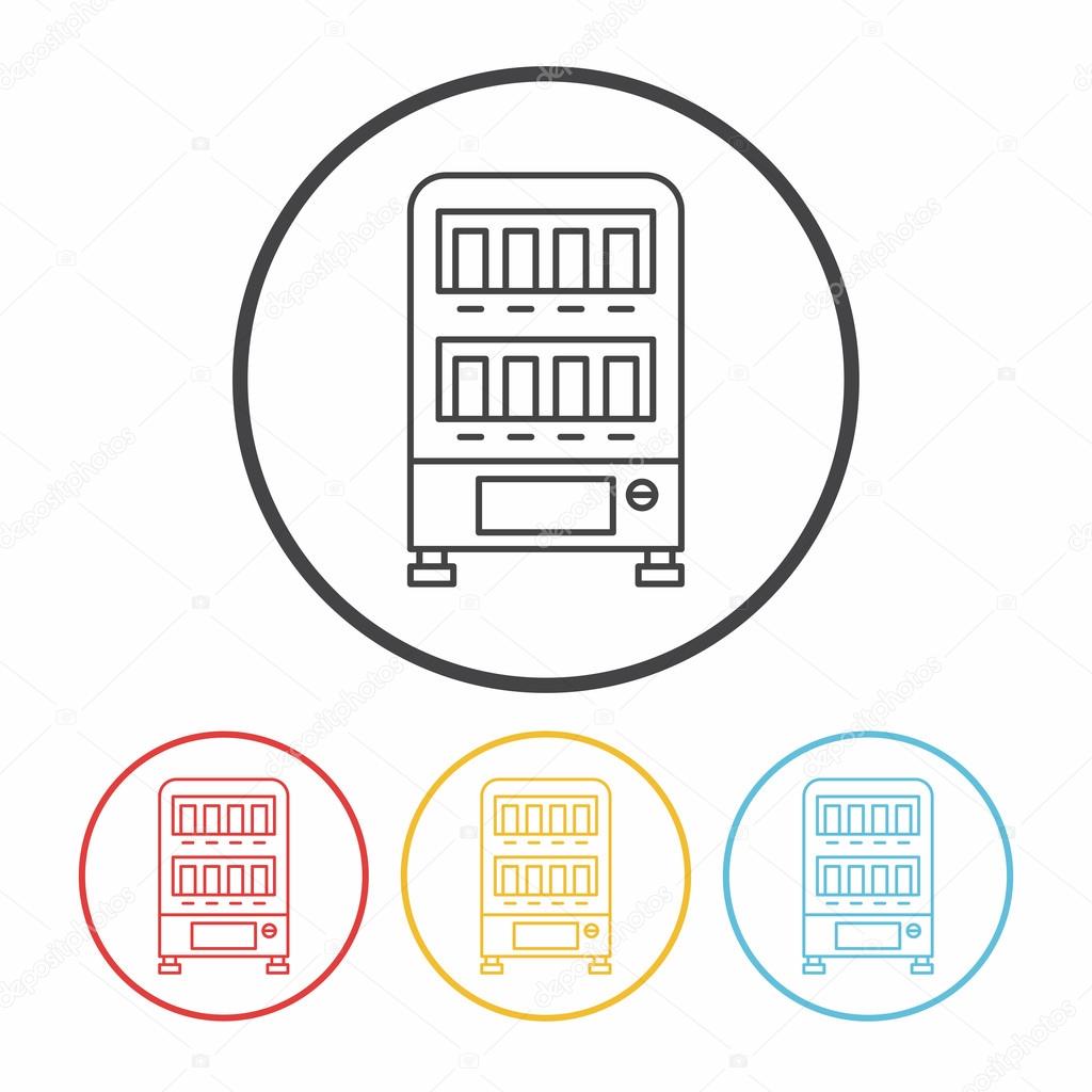 vending machine line icon