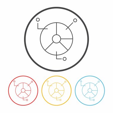 Bilgi grafik hat simge vektör çizim