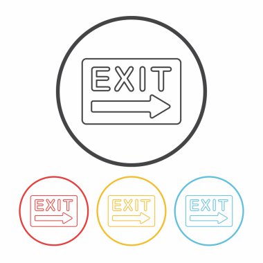 satır simge vektör çizim çıkmak