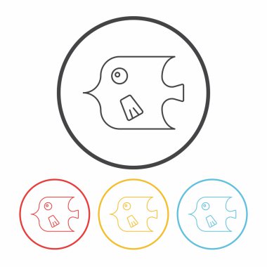 balık satırı simge vektör çizim