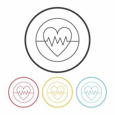 EKG satır simge vektör çizim