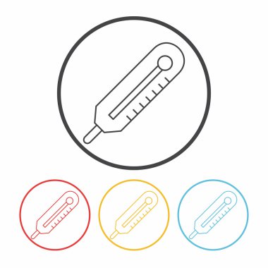 Termometre satır simge vektör çizim