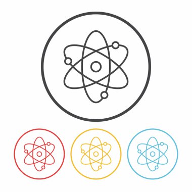 Moleküler modelleme satır simge vektör çizim