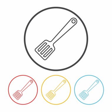 Spatula satır simge vektör çizim