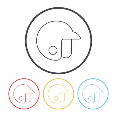 Beyzbol kask satır simge vektör çizim