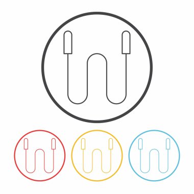 Satır simge vektör çizim skipping halat