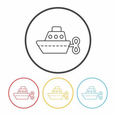 oyuncak tekne simge vektör çizim