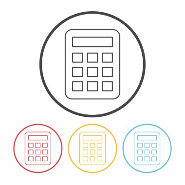 hesap makinesi satır simge vektör çizim