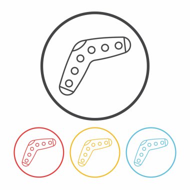 oyuncak bumerang simge vektör çizim