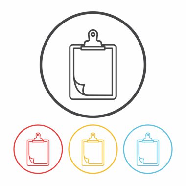 Not Kurulu satır simge vektör çizim