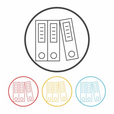 Office dosyaları simge vektör çizim çizgi