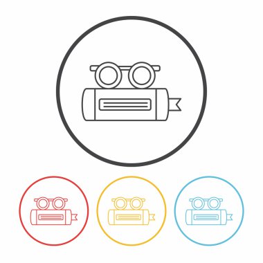 Office dosyaları simge vektör çizim çizgi