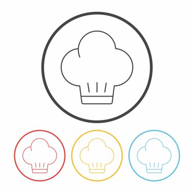 Chef şapka hat simge vektör çizim