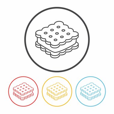 tanımlama bilgisi satırı simge vektör çizim