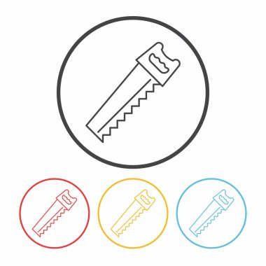 Testere satır simge vektör çizim