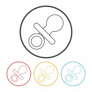 Bebek emzik simge vektör çizim çizgi