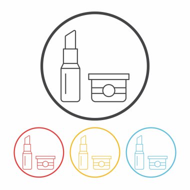 kozmetik satır simge vektör çizim