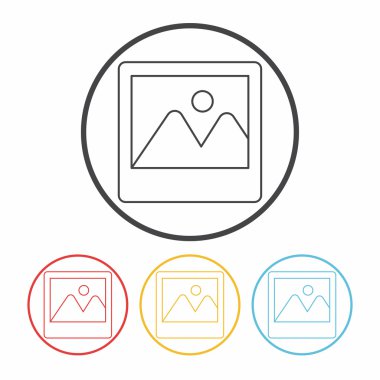 fotoğraf hat simge vektör çizim