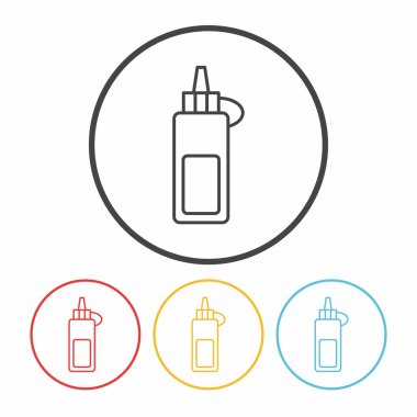 sosu şişe satır simge vektör çizim