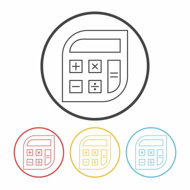 hesap makinesi satır simge vektör çizim