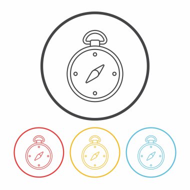 pusula çizgisi vektör resimlemesi