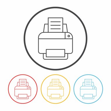 Yazıcı satır simge vektör çizim