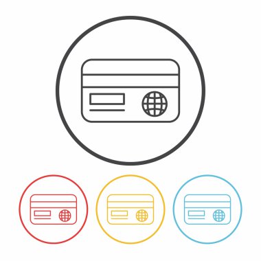 Kredi kartı çizgisi vektör illüstrasyonu