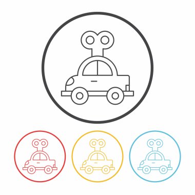 oyuncak araba simge vektör çizim