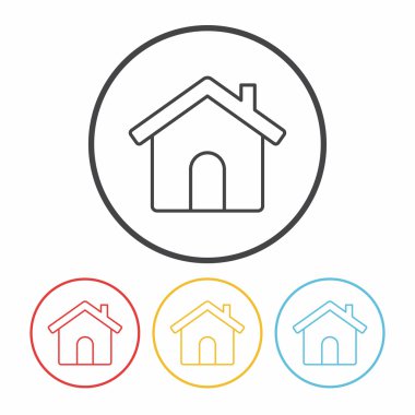 Web ev hat simge vektör çizim