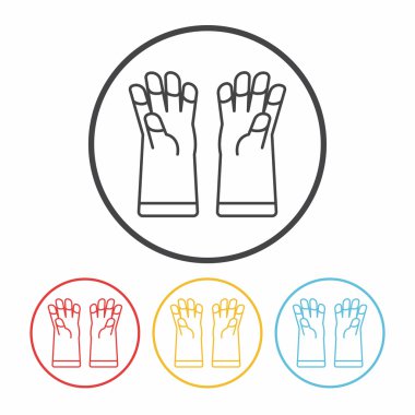 Temizlik eldiven simgesi satır