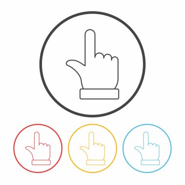 Parmak ok çizgi simge vektör çizim