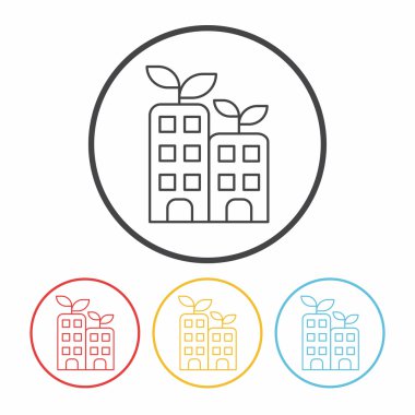 çevre koruma kavramı fabrika satırı simgesi