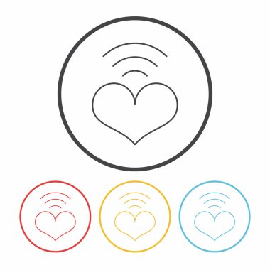 aşk kalp çizgisi simgesi