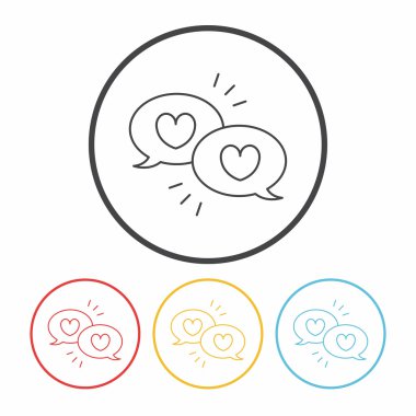 aşk mesaj satırı simgesi