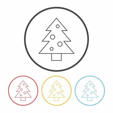Noel ağacı çizgisi simgesi