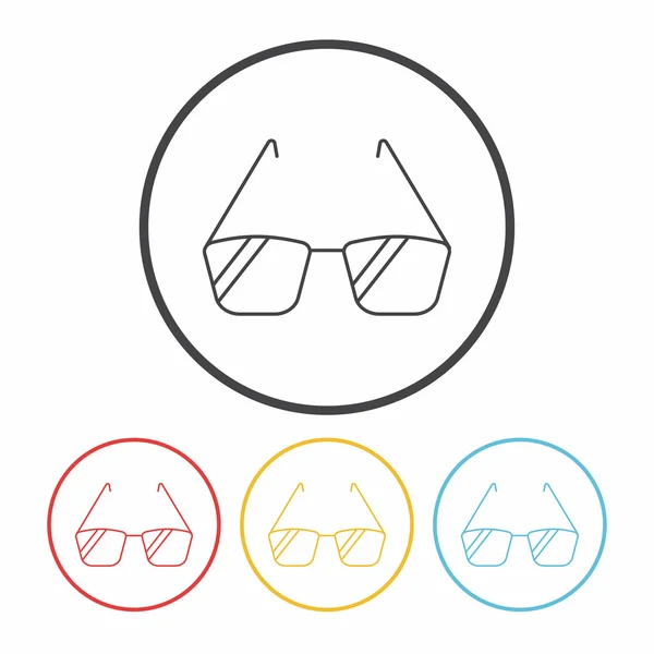 Gafas de sol línea icono vector ilustración — Vector de stock