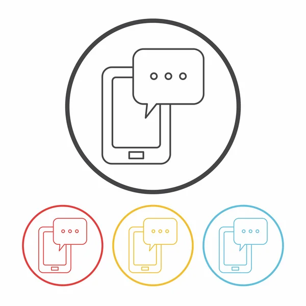 Phone line icon vector illustration — Stock Vector