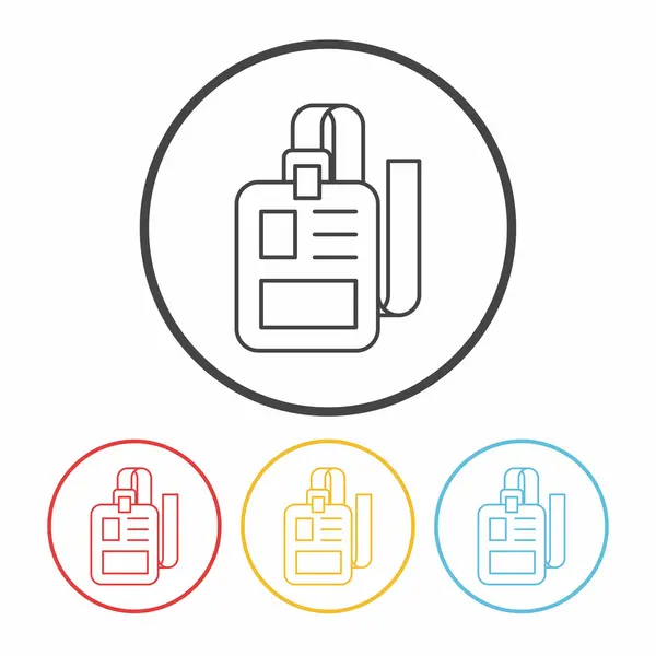 办公室 Id 线图标矢量图 — 图库矢量图片