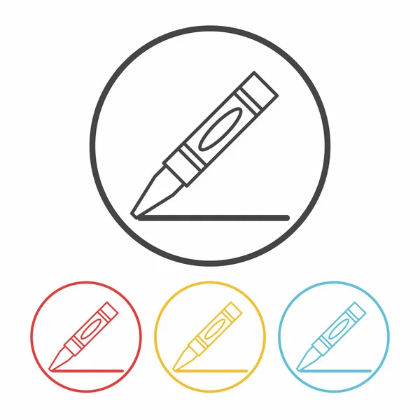 Ilustração do vetor do ícone da linha da caneta —  Vetores de Stock
