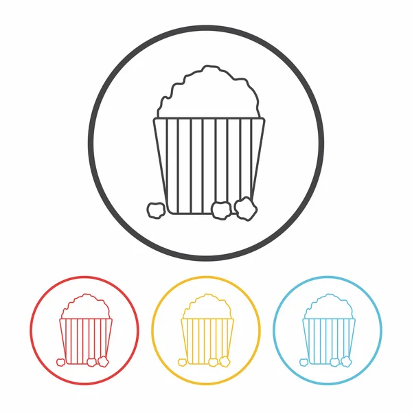 Illustrazione vettoriale icona linea popcorn — Vettoriale Stock
