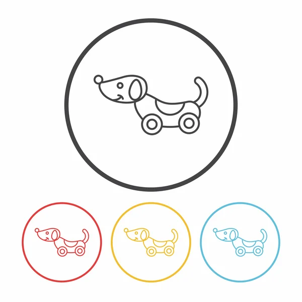 Jouet chien icône vectoriel illustration — Image vectorielle