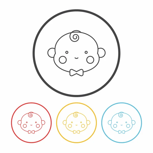 Baby line icon vector illustration — Stock Vector