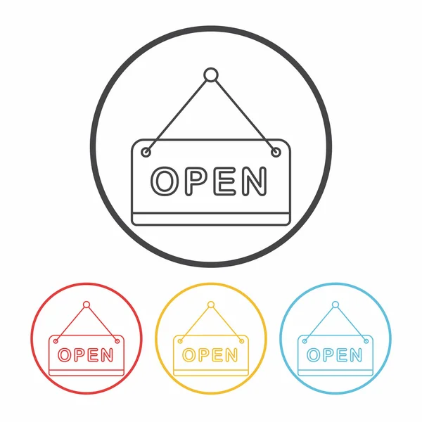 Winkel open lijn pictogram vectorillustratie — Stockvector