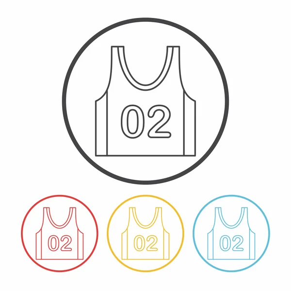 Sports vest line icon vector illustration — Stock Vector