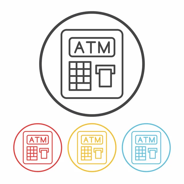 ATM-lijn pictogram vectorillustratie — Stockvector