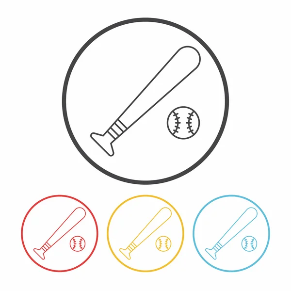 Baseball řádku ikona vektorové ilustrace — Stockový vektor